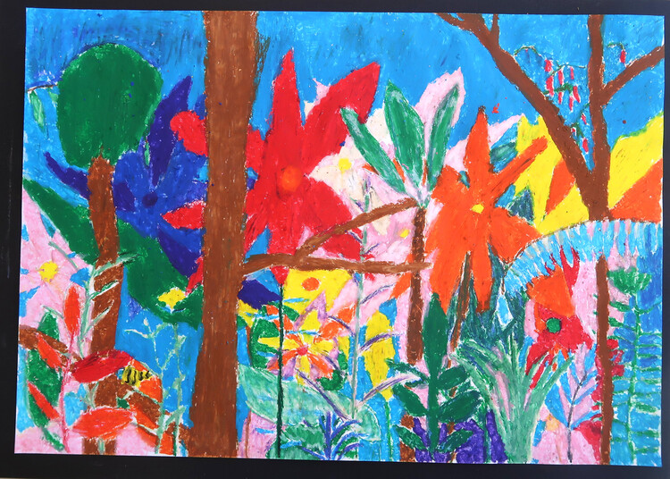 Dschungelbild lpastellkreiden07
